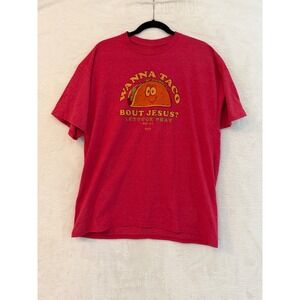 Kerusso Wanna Taco Bout Jesus T-Shirt Mens XL Christian Graphic Tee Mark 16:15